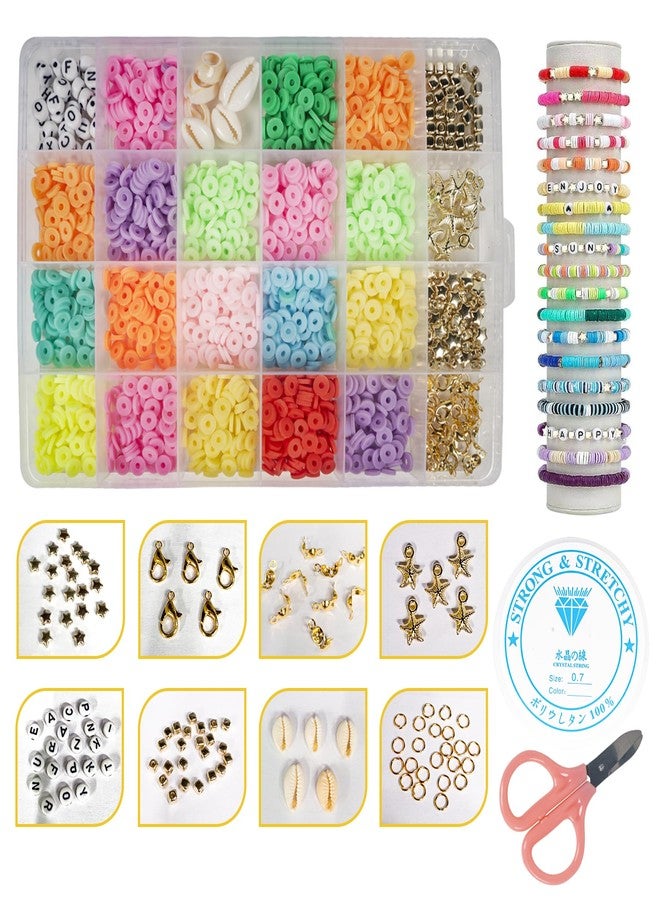 WISHKEY DIY Jewellery Making Set for Kids DIY Bracelet Making Set Necklace Hairband and Rings for Girls Craft Set Scissors String Charms Storage Case Toys for Girls 7-14 Years Ring Beads Kit - Image 1